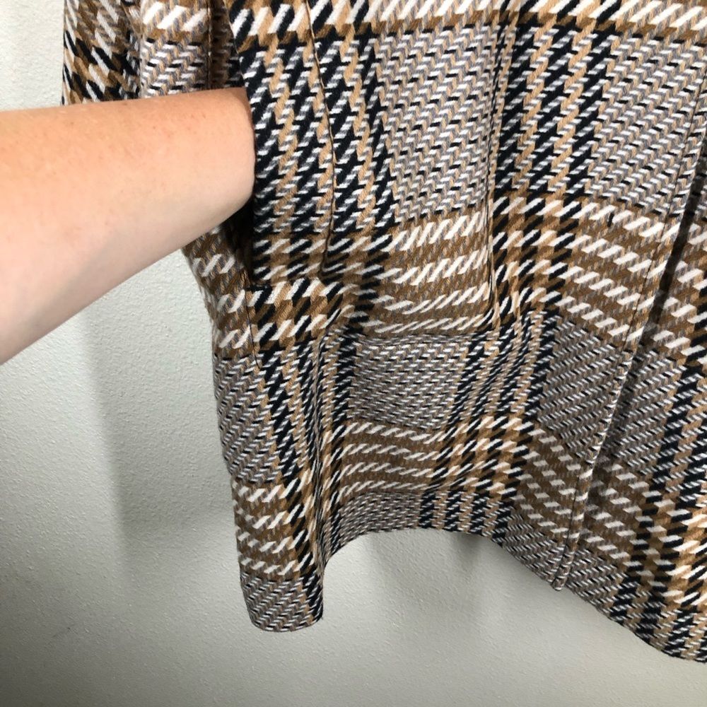 J. Jill Glen Plaid Snap Front Pebble Wool Blend Jacket Coat Size Petite Large - Picture 4 of 8